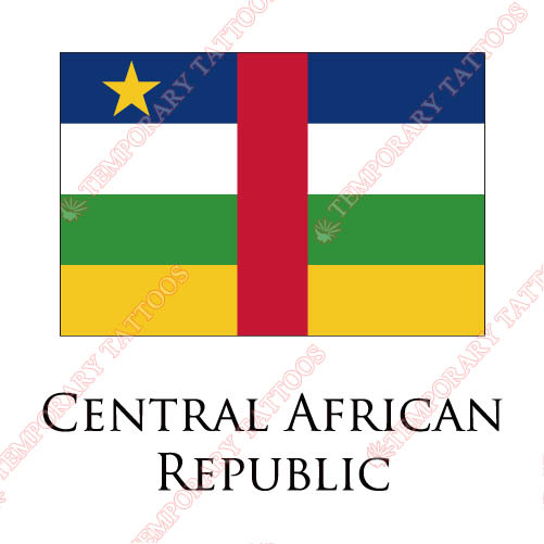 Central African Republic flag Customize Temporary Tattoos Stickers NO.1845